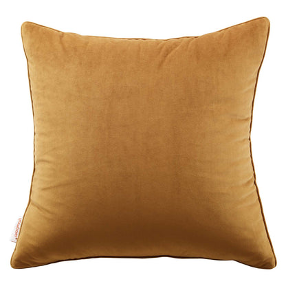 Enhance 20" Performance Velvet Throw Pillow, Velvet, Brown, 20457