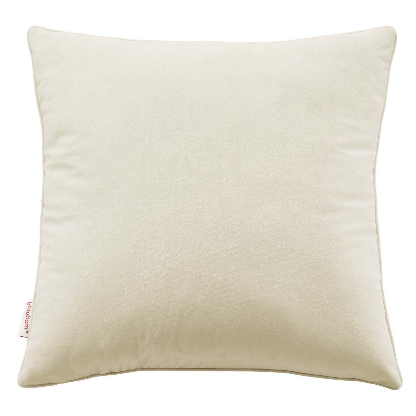 Enhance 20" Performance Velvet Throw Pillow, Velvet, Ivory White, 20459