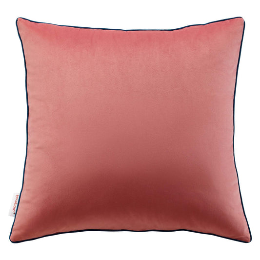 Accentuate 20" Performance Velvet Throw Pillow, Velvet, Red, 20462
