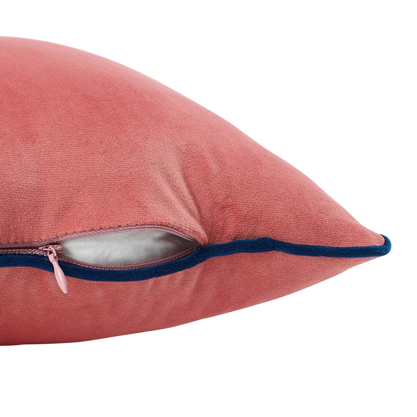 Accentuate 20" Performance Velvet Throw Pillow, Velvet, Red, 20462