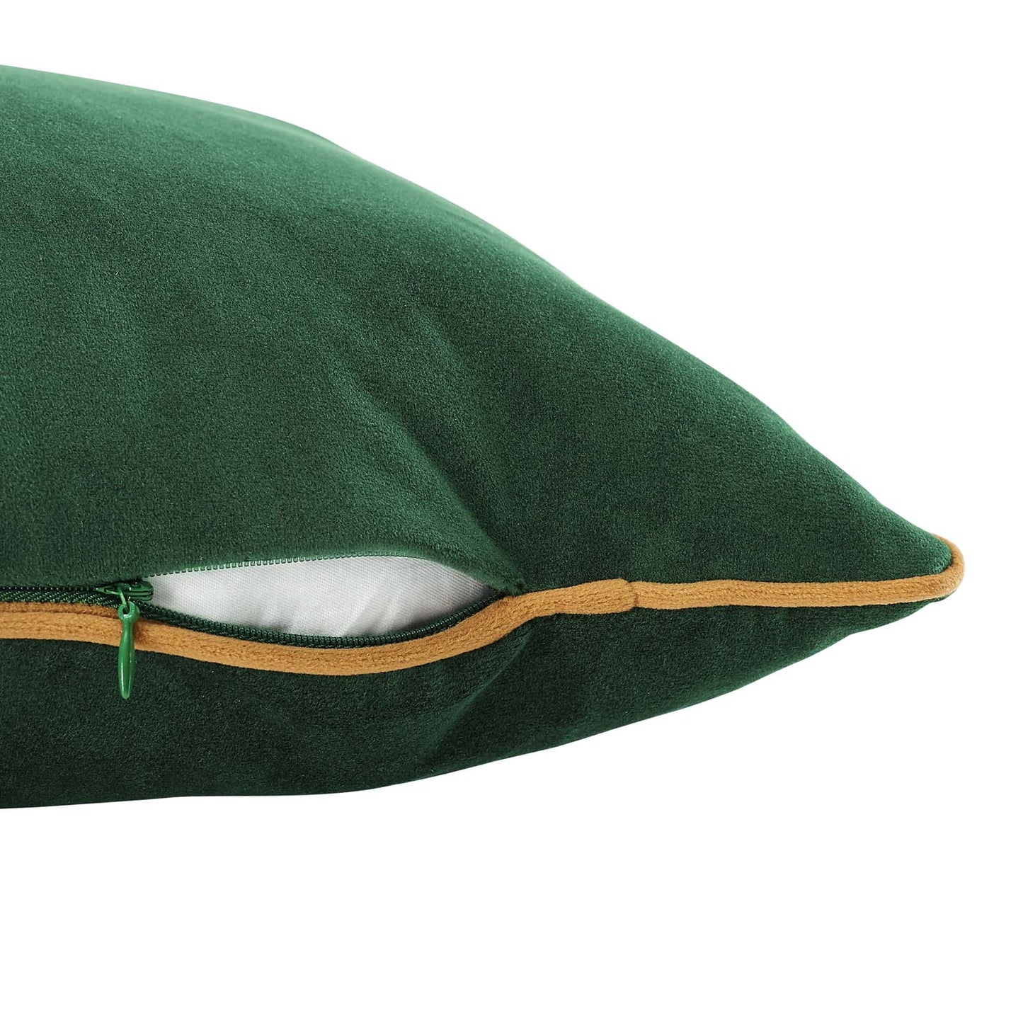 Accentuate 20" Performance Velvet Throw Pillow, Velvet, Green Brown, 20464