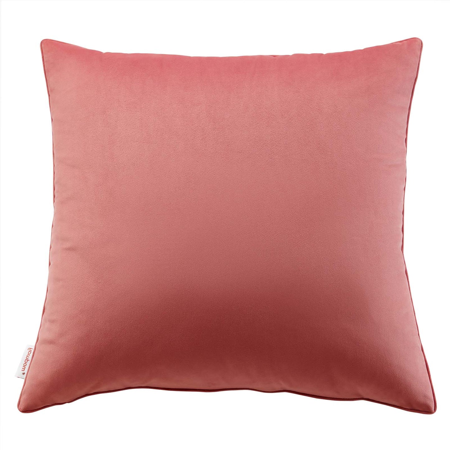 Enhance 24" Performance Velvet Throw Pillow, Velvet, Red, 20466