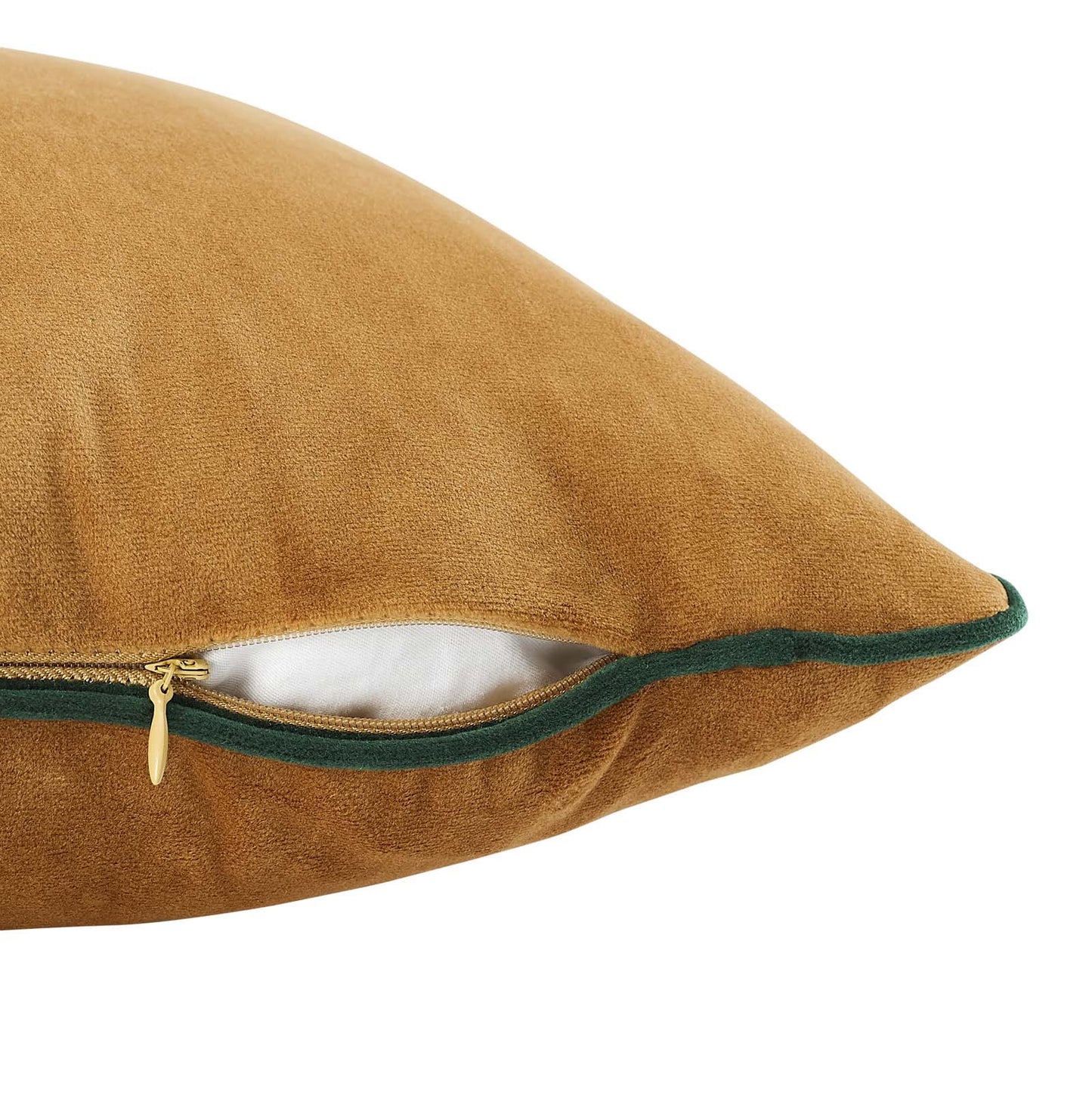 Accentuate 24" Performance Velvet Throw Pillow, Velvet, Brown Green, 20473