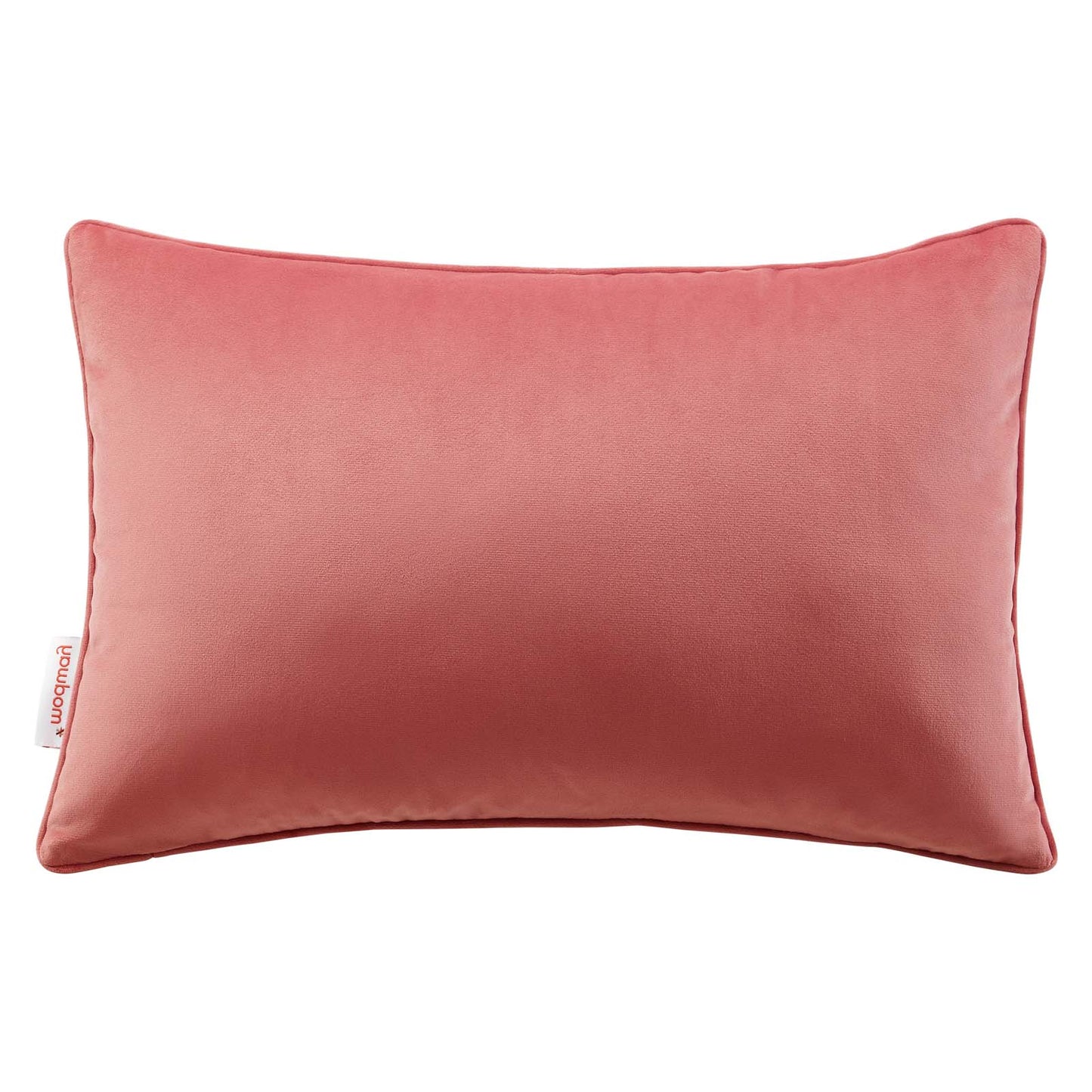 Enhance 18" Lumbar Performance Velvet Throw Pillow, Velvet, Red, 20476