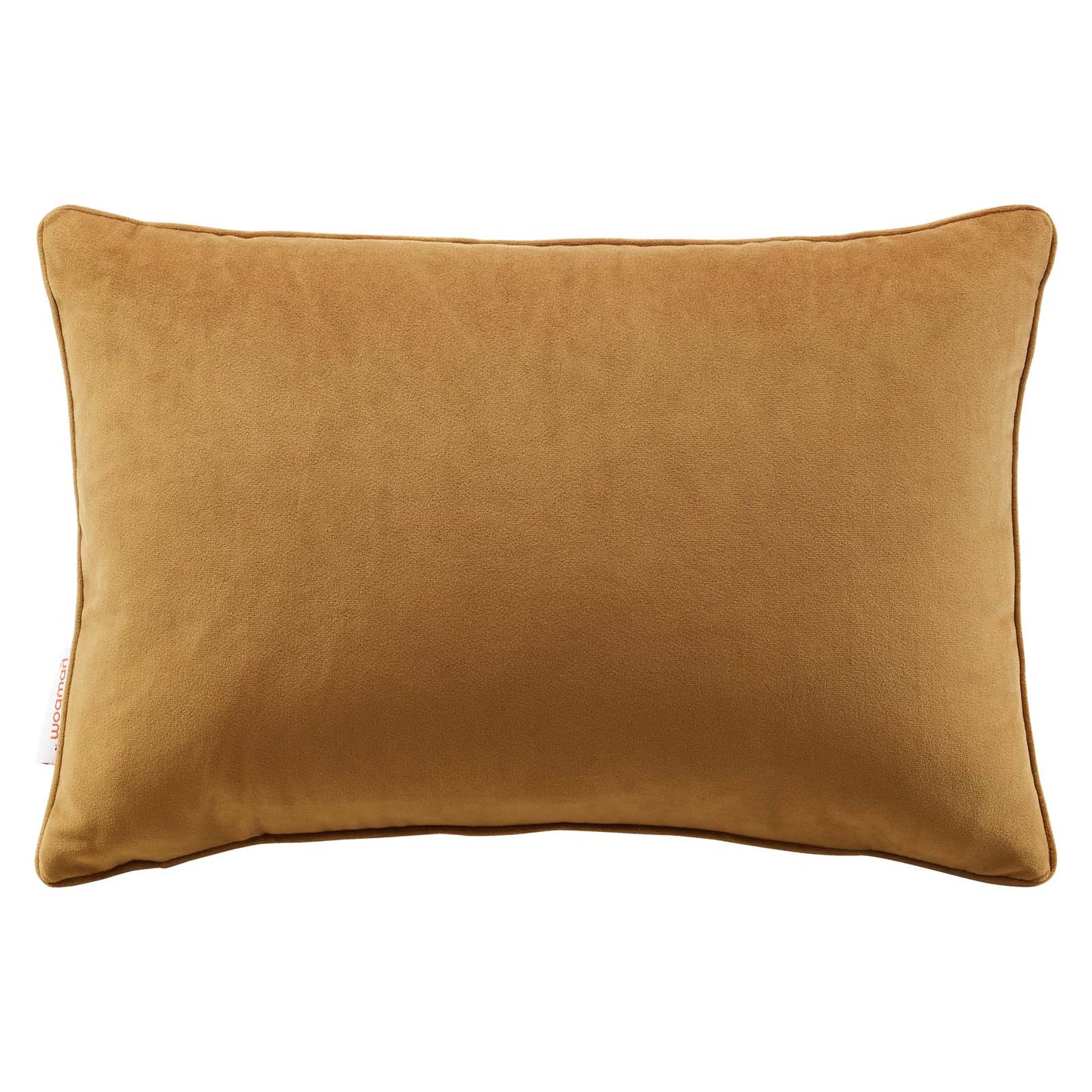 Enhance 18" Lumbar Performance Velvet Throw Pillow, Velvet, Brown, 20477