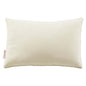 Enhance 18" Lumbar Performance Velvet Throw Pillow, Velvet, Ivory White, 20479