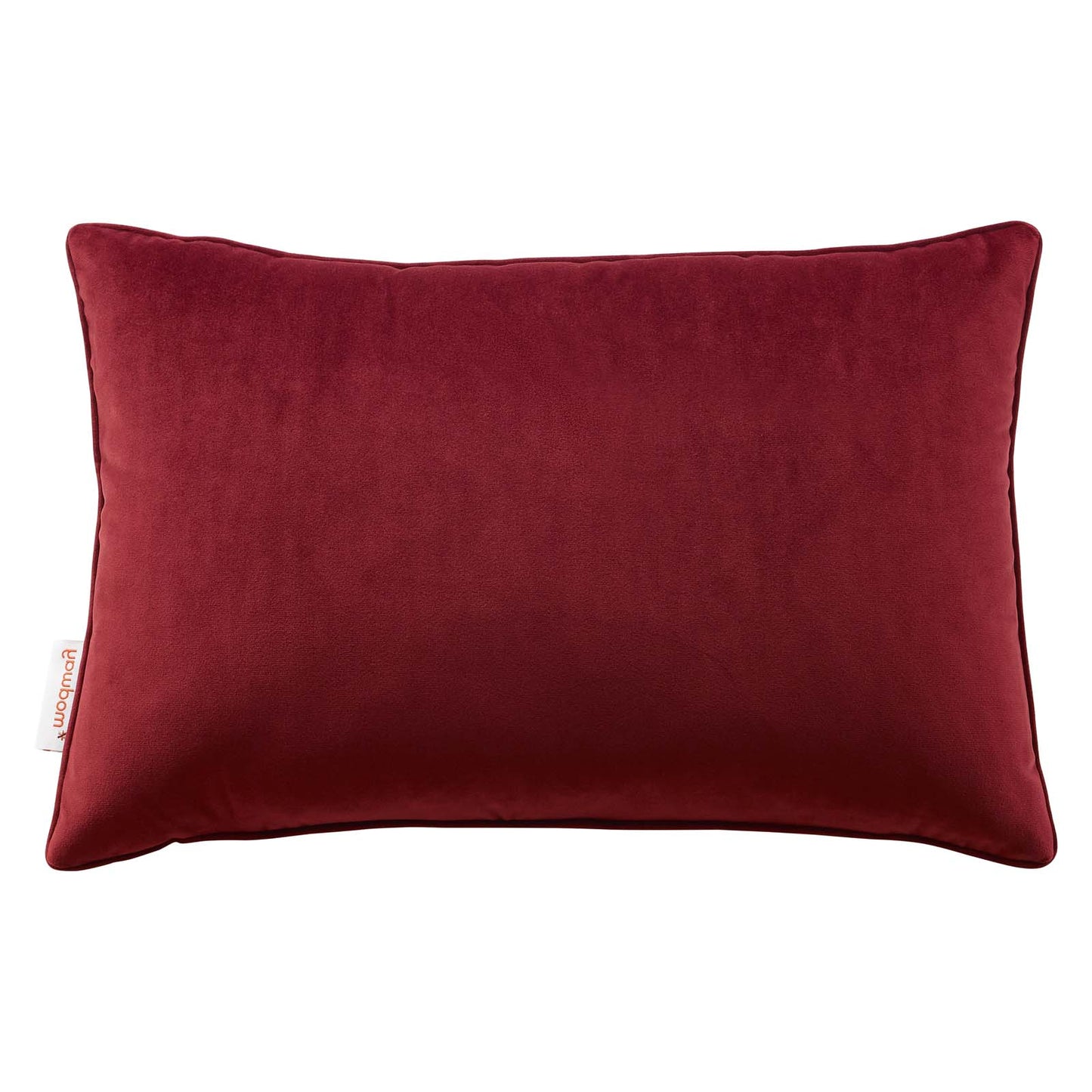 Enhance 18" Lumbar Performance Velvet Throw Pillow, Velvet, Red, 20480
