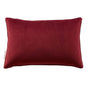 Enhance 18" Lumbar Performance Velvet Throw Pillow, Velvet, Red, 20480