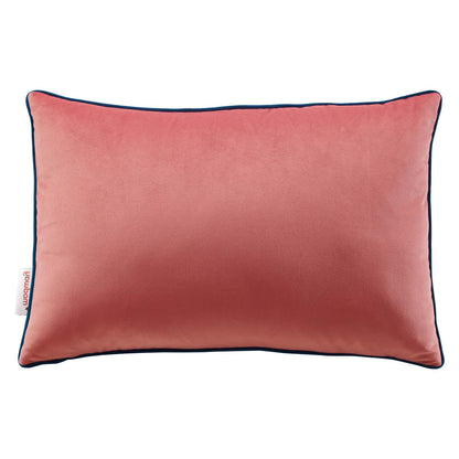 Accentuate 18" Lumbar Performance Velvet Throw Pillow, Velvet, Red, 20482