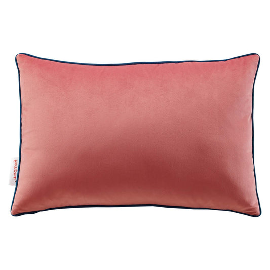 Accentuate 18" Lumbar Performance Velvet Throw Pillow, Velvet, Red, 20482