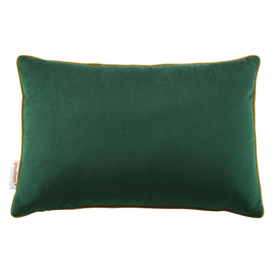 Accentuate 18" Lumbar Performance Velvet Throw Pillow, Velvet, Green Brown, 20484