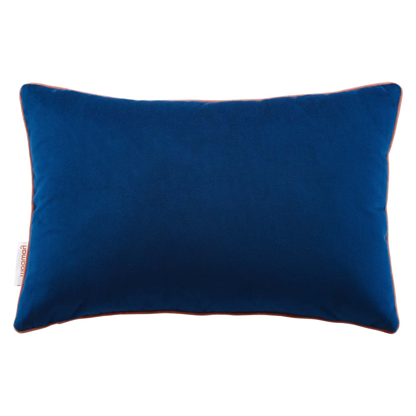 Accentuate 18" Lumbar Performance Velvet Throw Pillow, Velvet, Blue Navy Pink, 20485