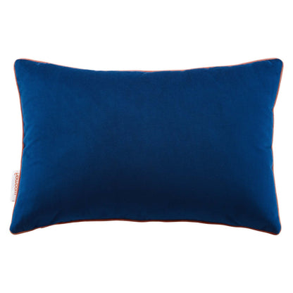 Accentuate 18" Lumbar Performance Velvet Throw Pillow, Velvet, Blue Navy Pink, 20485