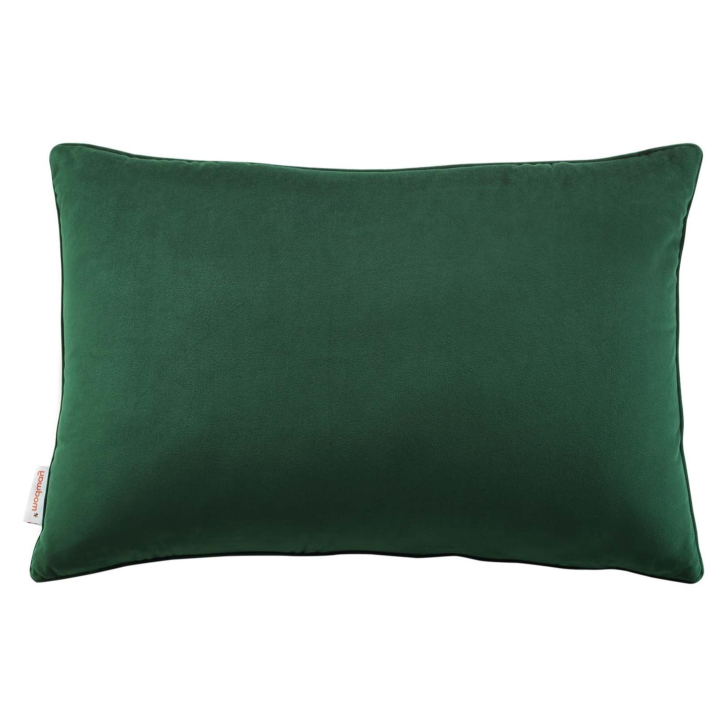 Enhance 24" Lumbar Performance Velvet Throw Pillow, Velvet, Green, 20488