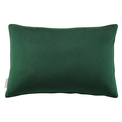 Enhance 24" Lumbar Performance Velvet Throw Pillow, Velvet, Green, 20488