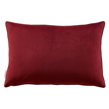 Enhance 24" Lumbar Performance Velvet Throw Pillow, Velvet, Red, 20490