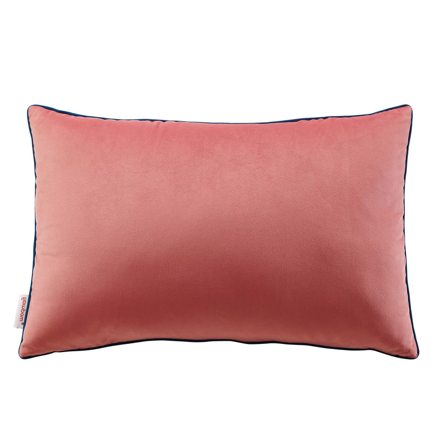 Accentuate 24" Lumbar Performance Velvet Throw Pillow, Velvet, Red, 20492