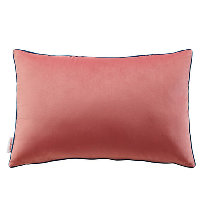 Accentuate 24" Lumbar Performance Velvet Throw Pillow, Velvet, Red, 20492