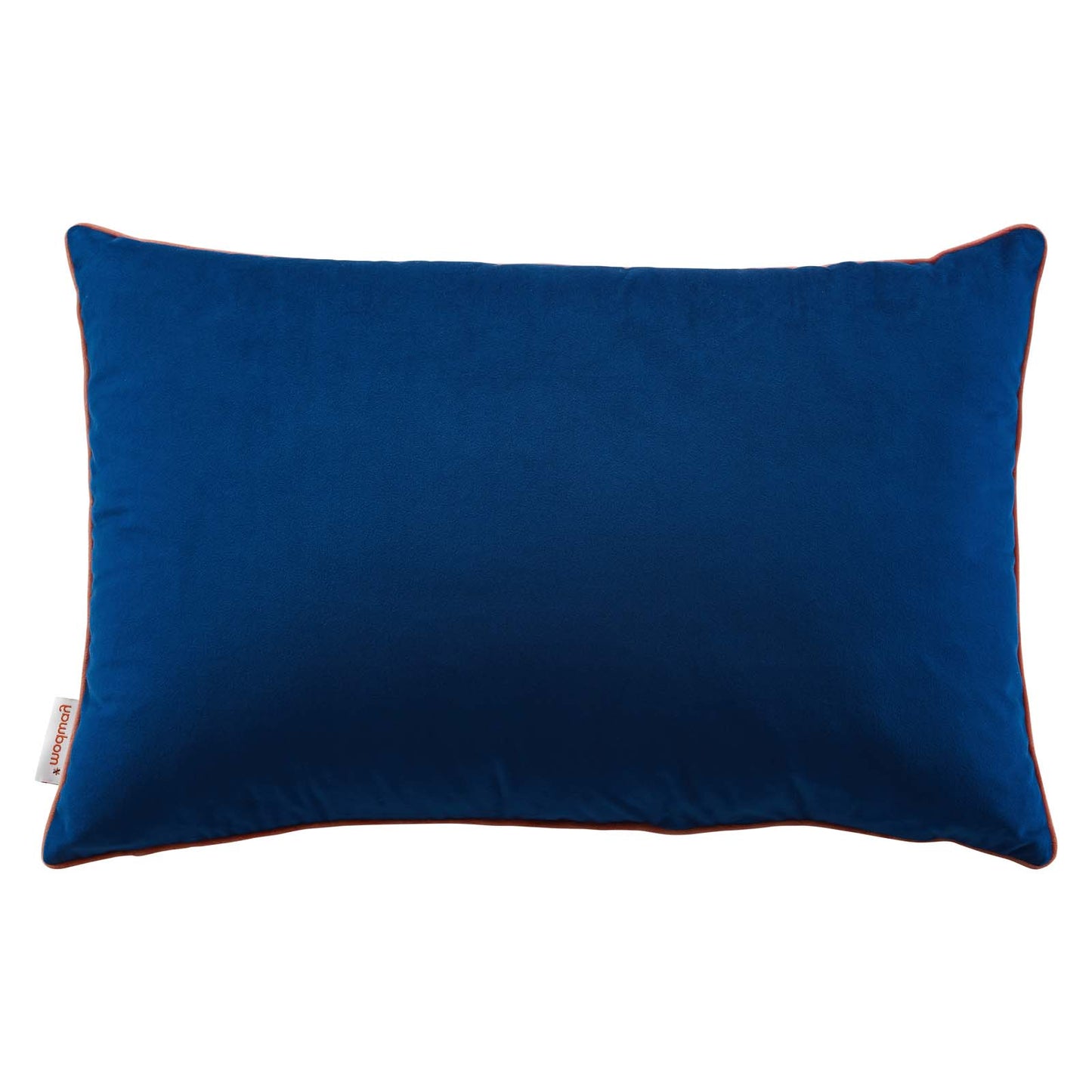Accentuate 24" Lumbar Performance Velvet Throw Pillow, Velvet, Blue Navy Pink, 20495