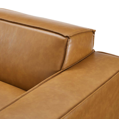 Restore Vegan Leather Loveseat, Faux Vegan Leather, Tan, 20496