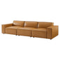 Restore Vegan Leather 3-Piece Sofa, Faux Vegan Leather, Tan, 20497