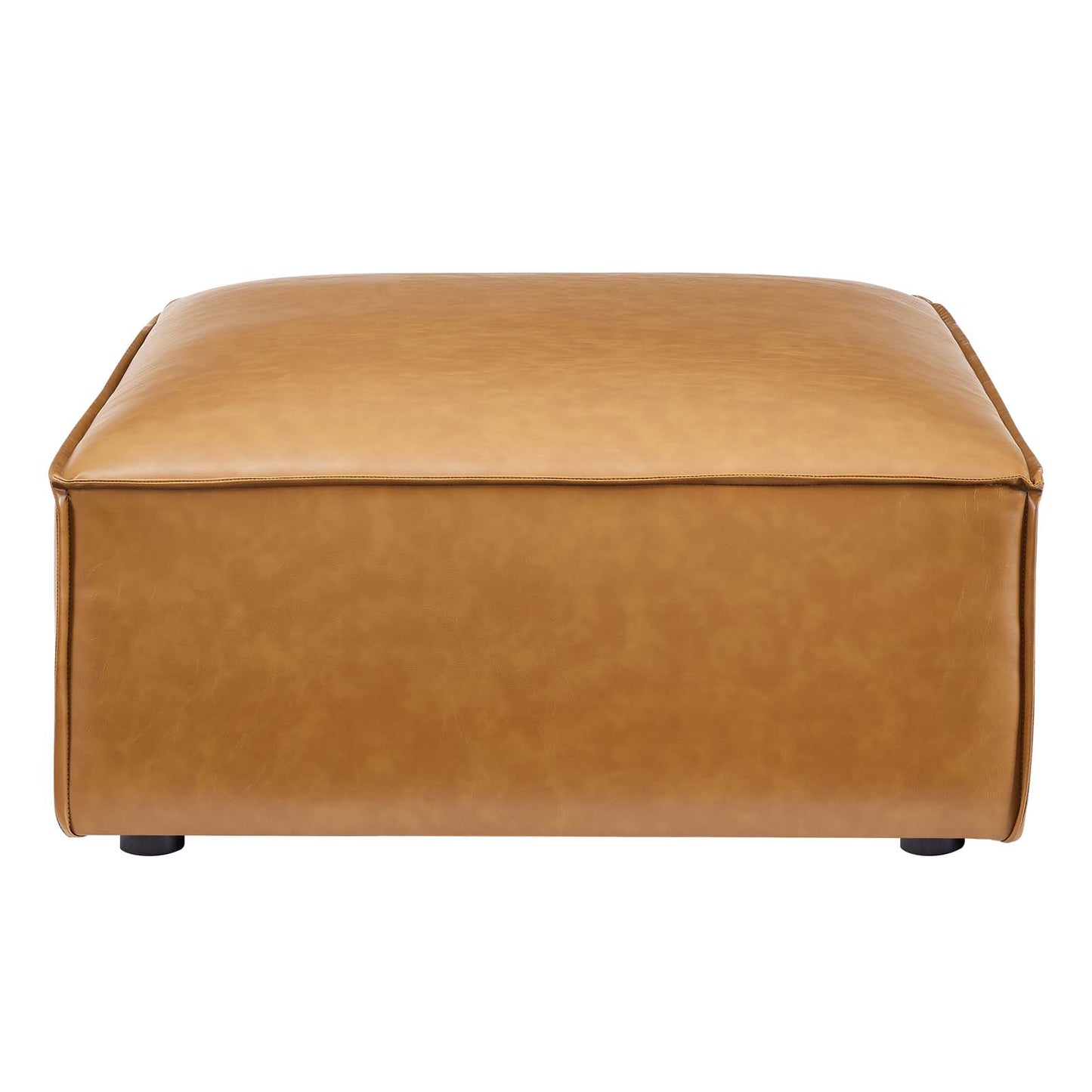 Restore 4-Piece Vegan Leather Sectional Sofa, Faux Vegan Leather, Tan, 20498