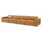 Restore Vegan Leather 4-Piece Sofa, Faux Vegan Leather, Tan, 20499