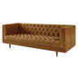 Elation Tufted Performance Velvet Sofa, Velvet, Brown, 20517