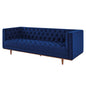 Elation Tufted Performance Velvet Sofa, Velvet, Blue Navy, 20519