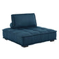 Saunter Tufted Fabric Armless Chair, Fabric, Navy Blue, 23125