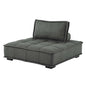 Saunter Tufted Fabric Armless Chair, Fabric, Grey Gray, 23127