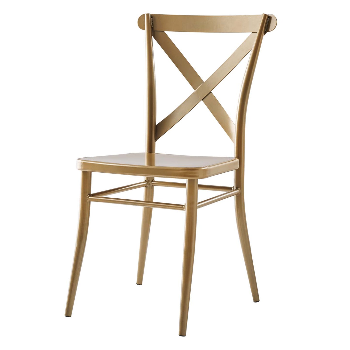 Gear Metal Dining Chairs - Set of 2, Metal, Gold, 20522