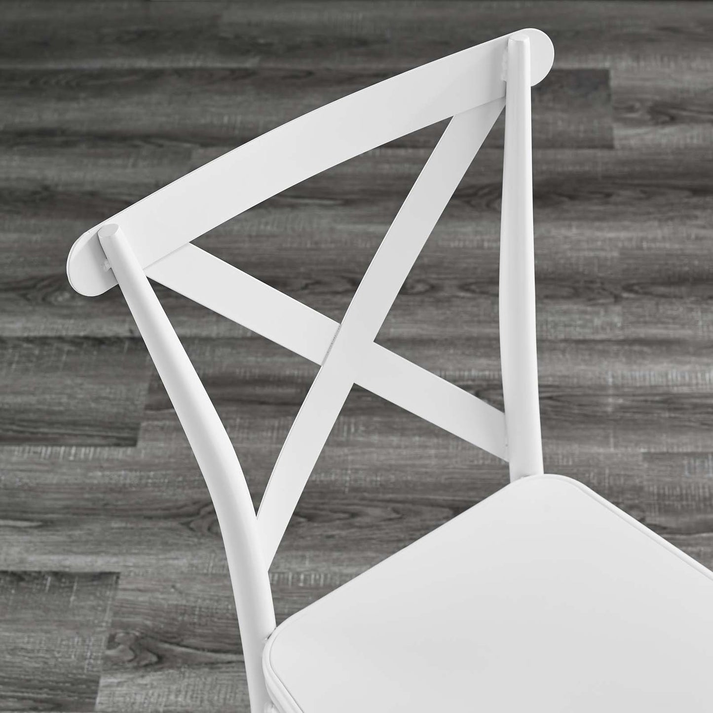 Gear Metal Dining Chairs - Set of 2, Metal, White, 20525