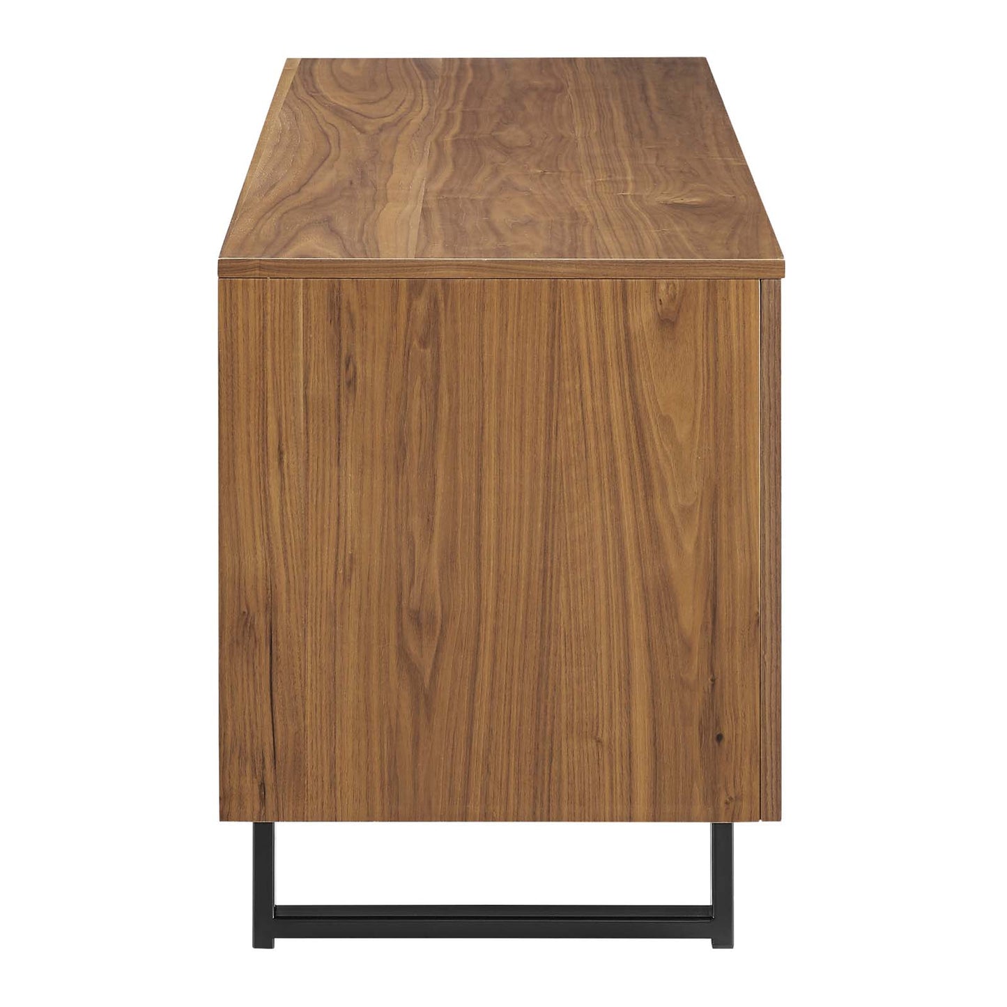 Parker 55" TV Stand, Wood, Metal Steel, Brown Walnut, 23295
