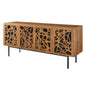 Telluride 73" TV Stand, Wood, Metal Steel, Brown Walnut, 23298
