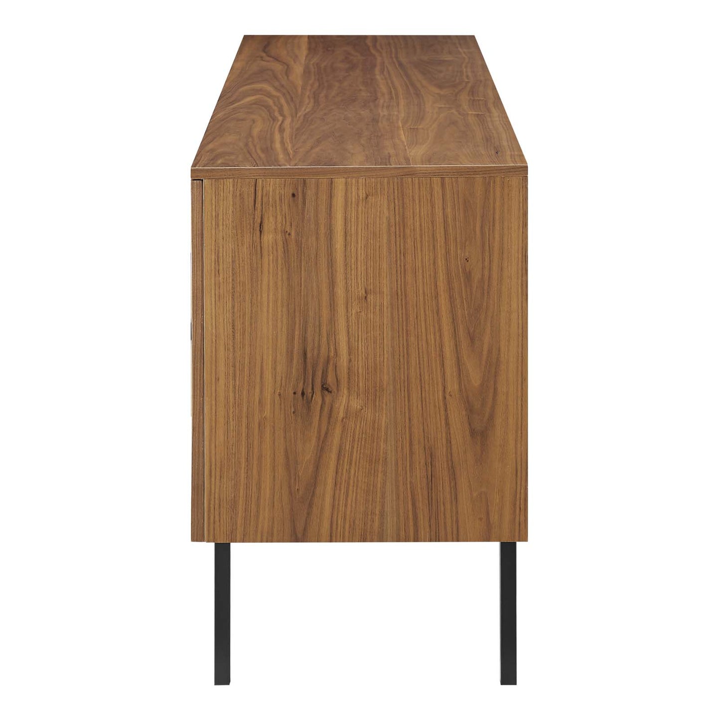 Telluride 73" TV Stand, Wood, Metal Steel, Brown Walnut, 23298