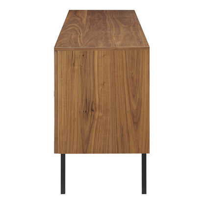 Telluride 73" TV Stand, Wood, Metal Steel, Brown Walnut, 23298