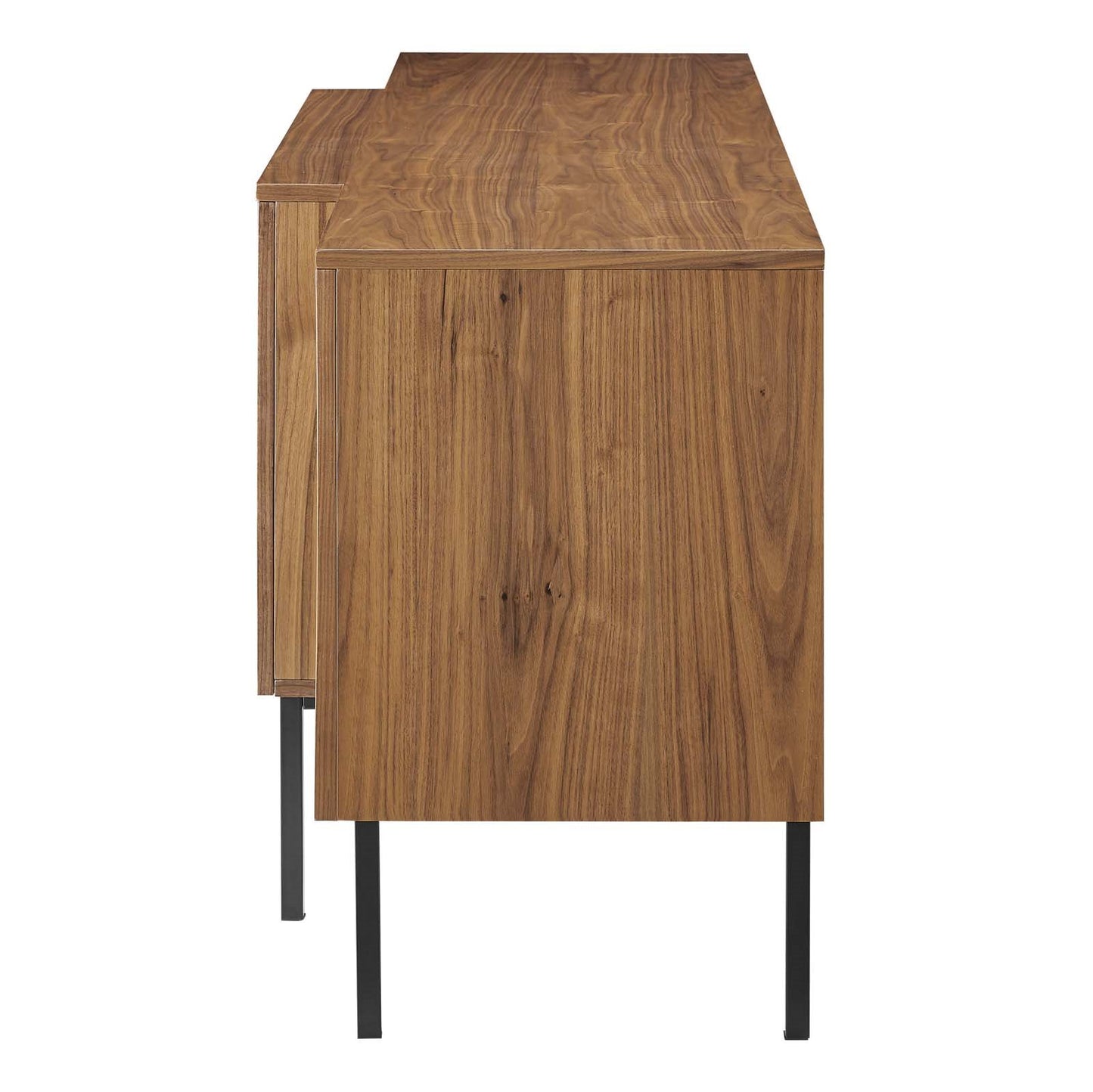 Parker Sideboard, Wood, Metal Steel, Brown Walnut, 23300