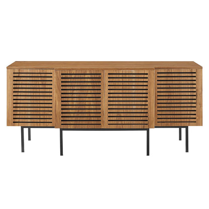 Parker Sideboard, Wood, Metal Steel, Brown Walnut, 23300