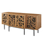 Telluride Sideboard, Wood, Metal Steel, Brown Walnut, 23301