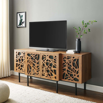 Telluride Sideboard, Wood, Metal Steel, Brown Walnut, 23301