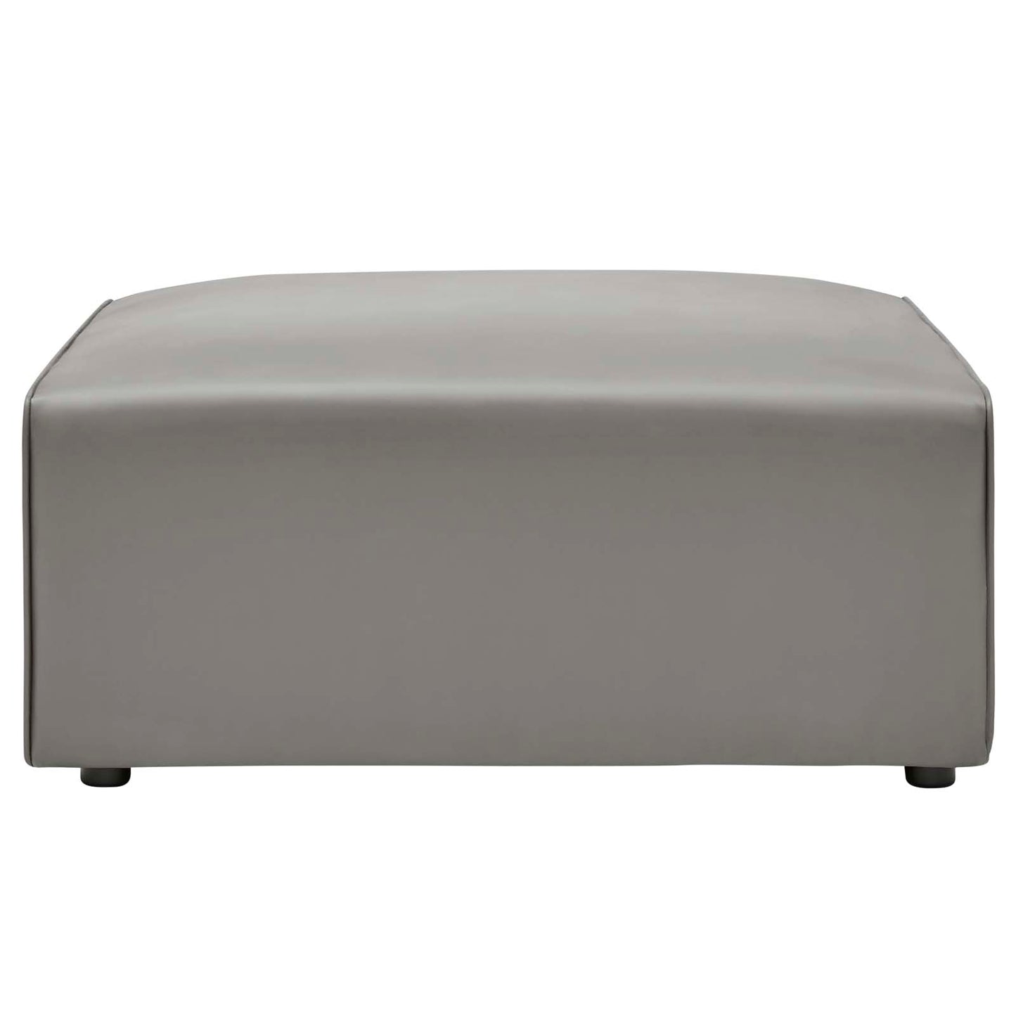 Mingle Vegan Leather Sofa and Ottoman Set, Faux Vegan Leather, Grey Gray, 20532