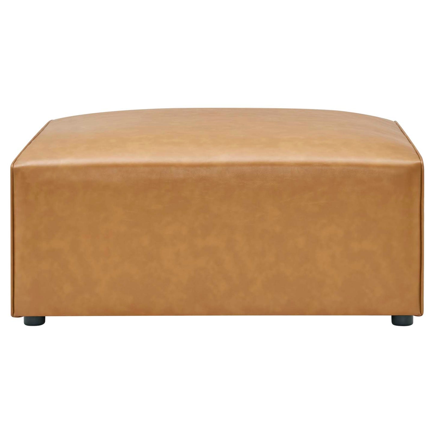 Mingle Vegan Leather Sofa and Ottoman Set, Faux Vegan Leather, Tan, 20533
