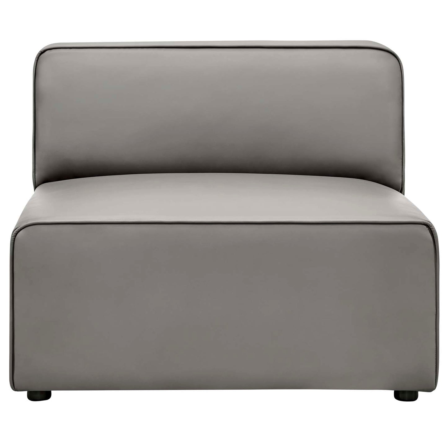 Mingle Vegan Leather 7-Piece Sectional Sofa, Faux Vegan Leather, Grey Gray, 20550