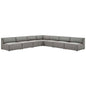 Mingle Vegan Leather 7-Piece Sectional Sofa, Faux Vegan Leather, Grey Gray, 20550