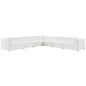 Mingle Vegan Leather 7-Piece Sectional Sofa, Faux Vegan Leather, White, 20555