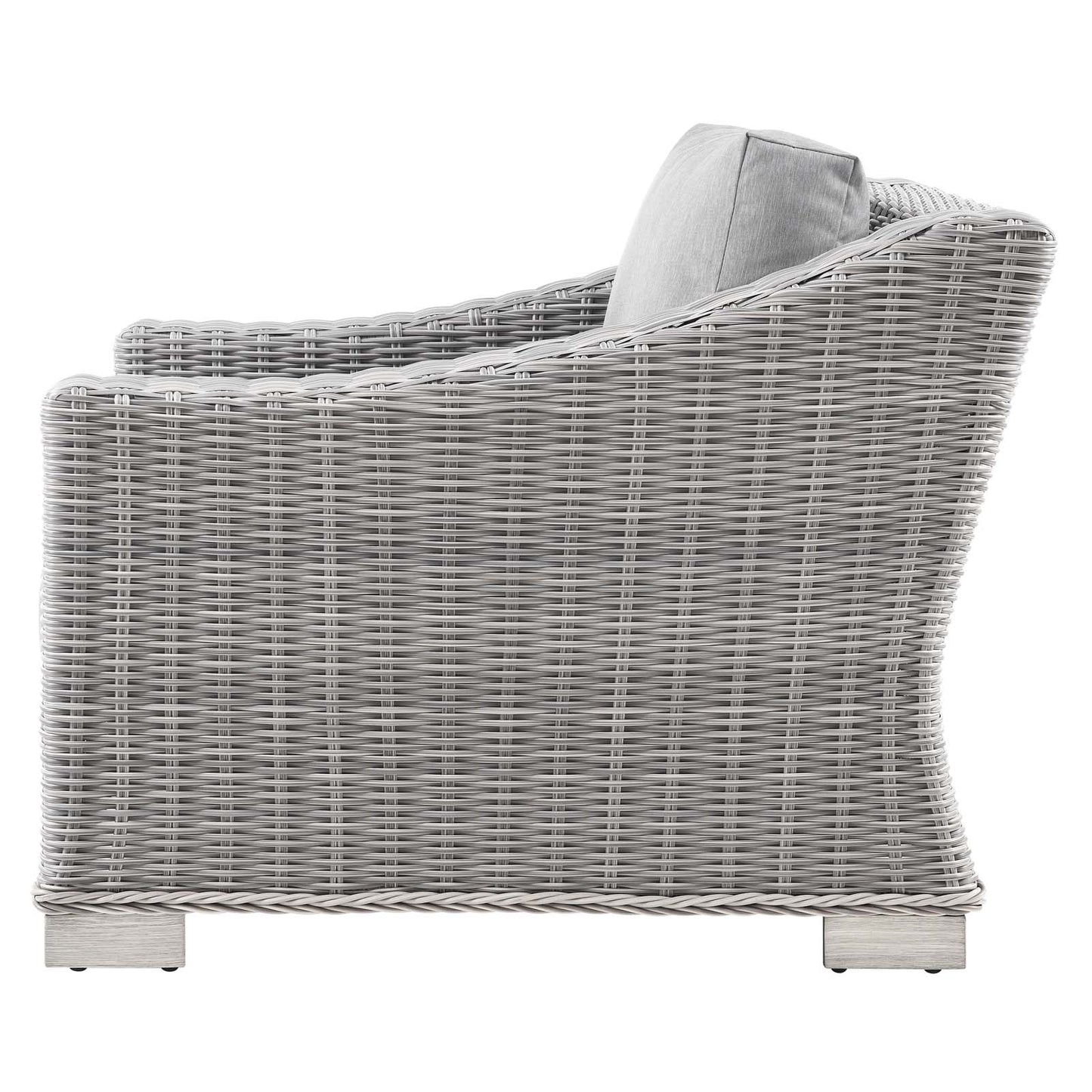 Conway Outdoor Patio Wicker Rattan Armchair, Rattan, Wicker, Grey Gray, 23336