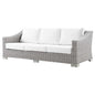 Conway Outdoor Patio Wicker Rattan Sofa, Rattan, Wicker, Light Grey Gray White, 23347