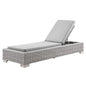 Conway Outdoor Patio Wicker Rattan Chaise Lounge, Rattan, Wicker, Grey Gray, 23348