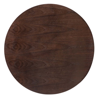 Lippa 28" Wood Dining Table, Wood, Black Dark Brown, 20639
